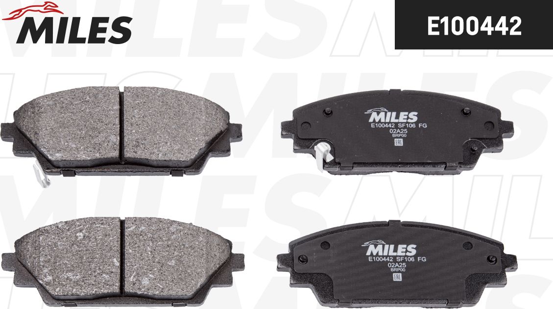 Тормозные колодки Miles (Semi-Metallic). Артикул E100442