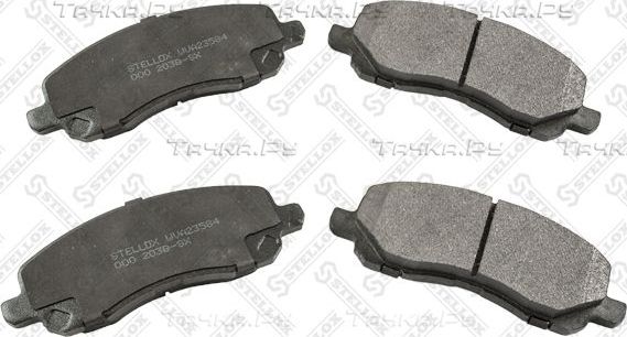 Тормозные колодки Stellox передние для Dodge Avenger II 2007-2014. Артикул 000 203B-SX