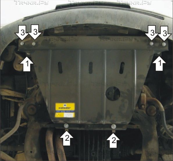Защита Мотодор для картера Audi 100 C4 1990-1997. Артикул 00110