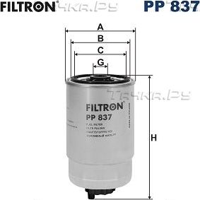 Топливный фильтр Filtron для Fiat Panda I 1986-1992. Артикул PP 837