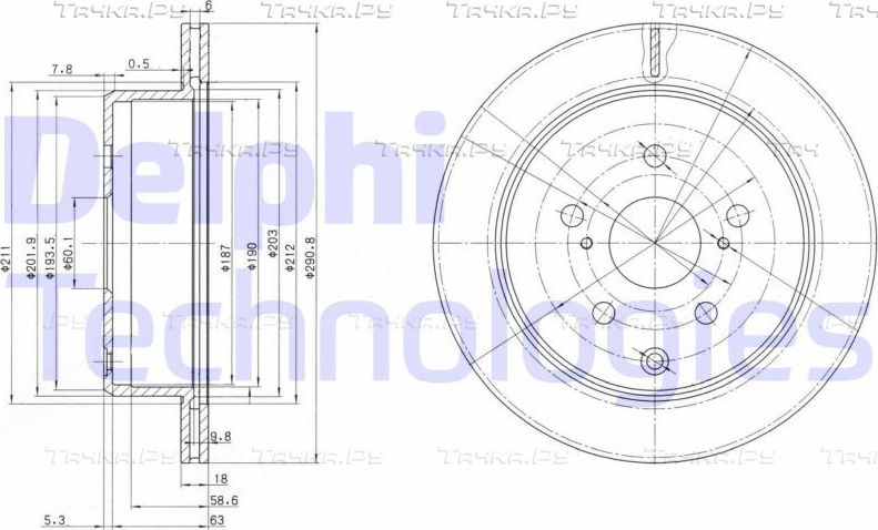 Тормозной диск Delphi. Артикул BG3166