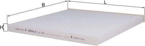 Салонный фильтр Mahle-Knecht. Артикул LA 931