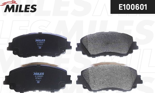 Тормозные колодки Miles (Semi-Metallic) передние для Lexus UX I 2018-2026. Артикул E100601