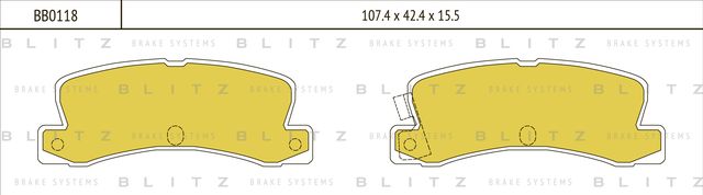 Колодки тормозные TOYOTA COROLLA 00- задн. (Blitz) Blitz. Артикул BB0118