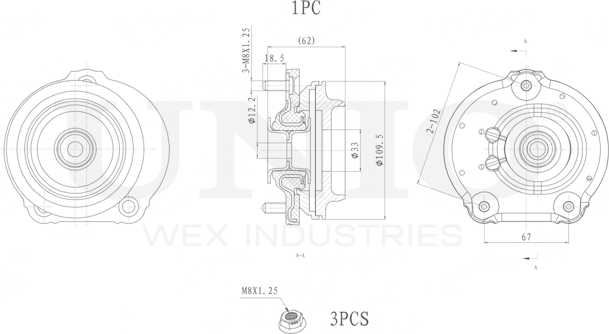 Опора амортизационной стойки (Unio). Артикул RMP-13077