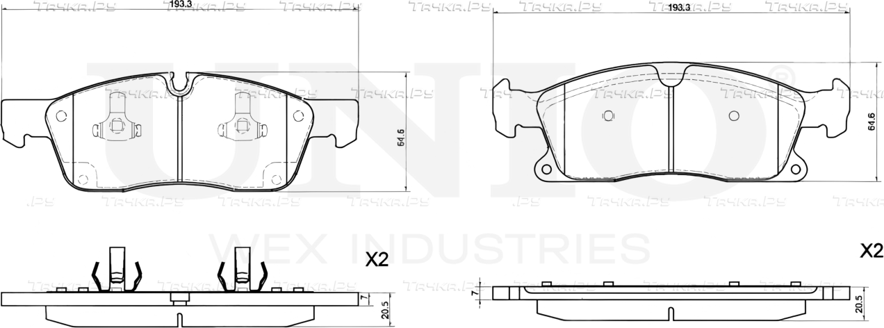 Колодки тормозные диск. передние Mercedes-Benz M-Class (W166) 11-, GL-Class (X166) 12-, GLE-Class (W (Unio). Артикул BRP-20443
