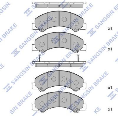 Тормозные колодки Sangsin Hi-Q. Артикул SP4423
