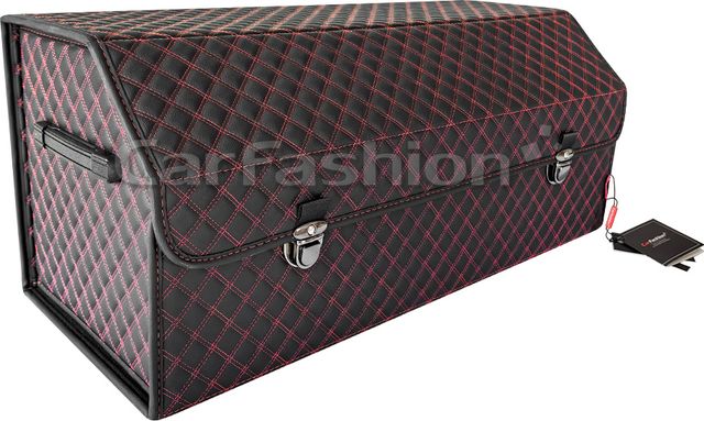 Органайзер CarFashion в багажник TREVEL L Черный/Красный. Артикул 45039