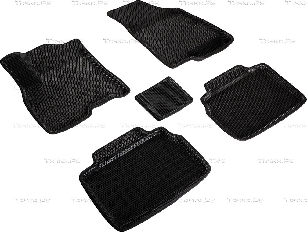Коврики Seintex 3D EVA Соты для салона Chery Tiggo 8 Pro 2021-2026 ЧЕРНЫЕ. Артикул 98569