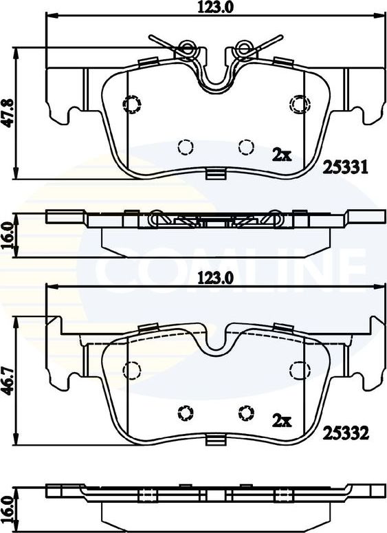 Тормозные колодки Comline Comline. Артикул CBP02318