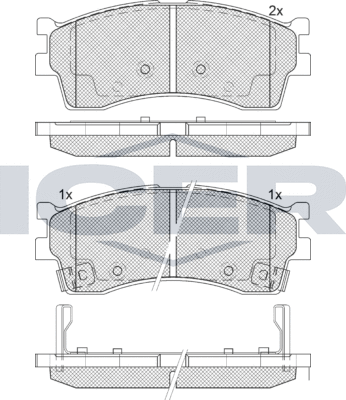 Тормозные колодки Icer. Артикул 181610