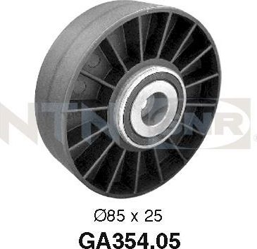 Направляющий (ведущий) ролик приводного поликлинового ремня NTN / SNR для Audi S6 I (C4) 1994-1997. Артикул GA354.05