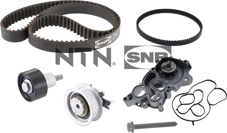 Помпа (водяной насос) с комплектом ремня ГРМ NTN / SNR. Артикул KDP457.752