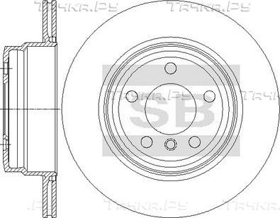 Тормозной диск Sangsin Hi-Q задний для BMW X5 II (E70) 2006-2013. Артикул SD5223