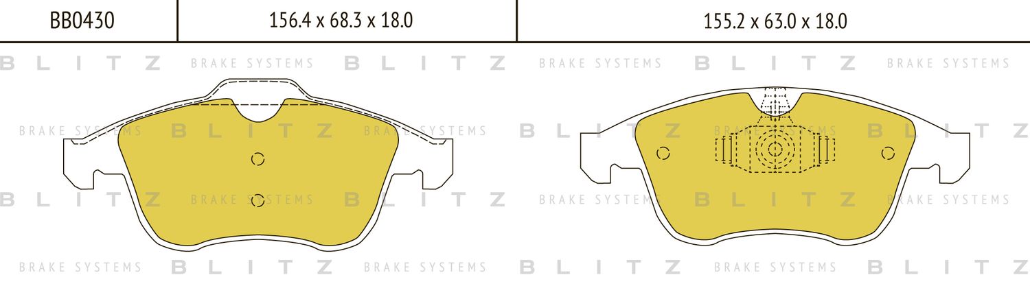 Колодки тормозные RENAULT MEGANE/SCENIC 08- перед. (Blitz). Артикул BB0430