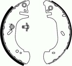 Тормозные колодки (стояночная тормозная система) SCT-Germany задние для Ford Transit IV 1988-1994. Артикул SS 541