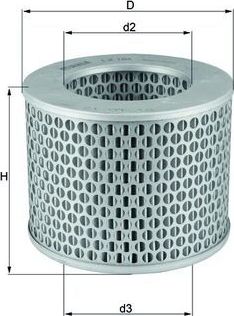 Воздушный фильтр Mahle для Porsche 356 I 1963-1965. Артикул LX 186