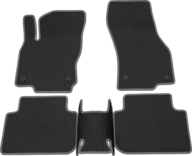 Коврики Rezkon EVA для салона Skoda Karoq 2020-2026 Серый кант. Артикул 9030035102