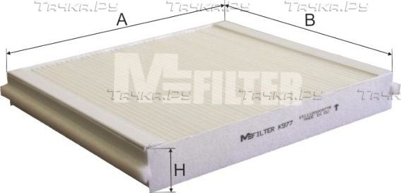 Салонный фильтр MFilter для Nissan X-Trail T30 2001-2013. Артикул K 977