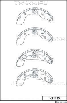 Тормозные колодки MK Kashiyama задние для Opel Combo B 1994-2001. Артикул K11195