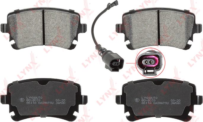 Тормозные колодки LYNXauto. Артикул BD-8033