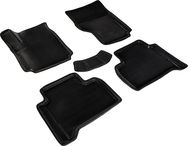 Коврики Seintex 3D EVA Соты для салона Volkswagen Amarok 2010-2026 ЧЕРНЫЕ. Артикул 95449