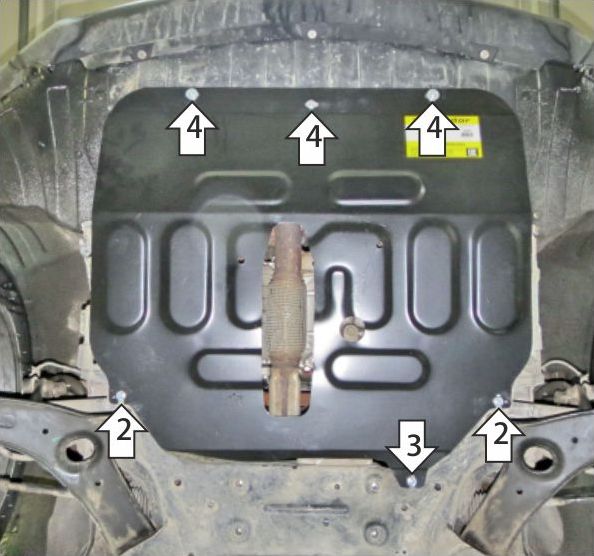 Защита Мотодор для картера и КПП Dongfeng FENGON ix5 2023-2026. Артикул 78609