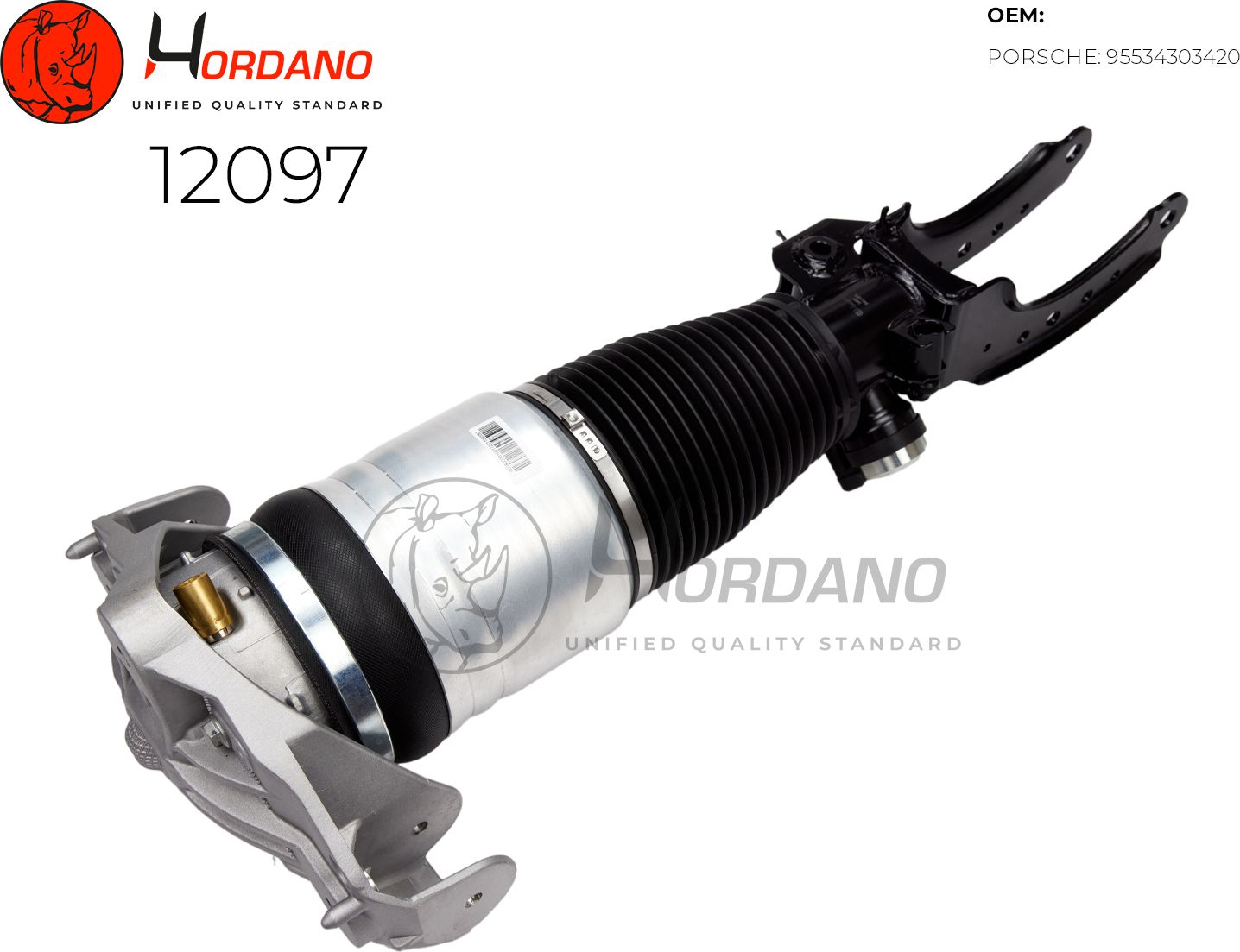 Пневматический амортизатор (Hordano). Артикул 12097