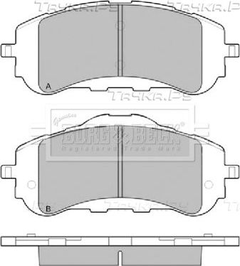 Тормозные колодки Borg & Beck передние для Opel Combo E 2018-2026. Артикул BBP2450