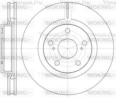 Тормозной диск Woking передний для Toyota RAV4 III (XA30) 2005-2013. Артикул D61189.10