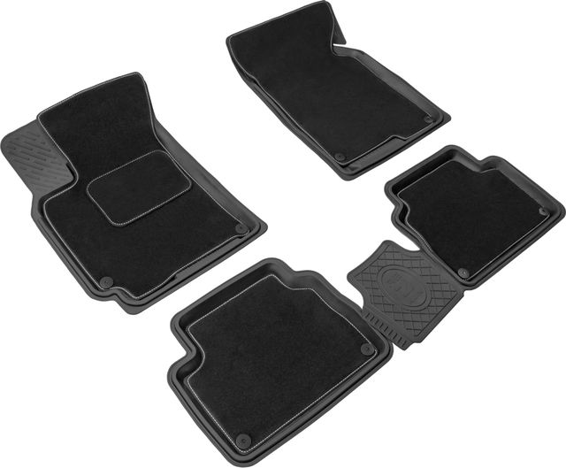 Коврики Rezkon Transformer (резиновые с ворсовыми ковриками-вкладышами) для салона Chevrolet Lacetti 2004-2013. Артикул 3012025100