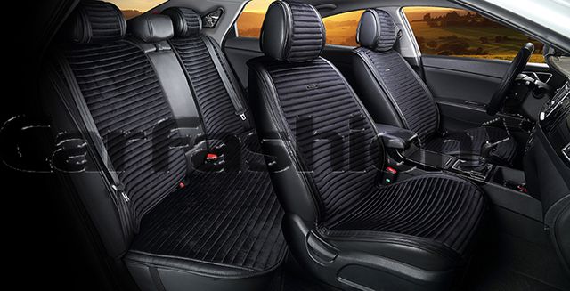 Накидки универсальные CarFashion Monaco Plus для авто, цвет Черный/Черный/Черный/Черный. Артикул 21826