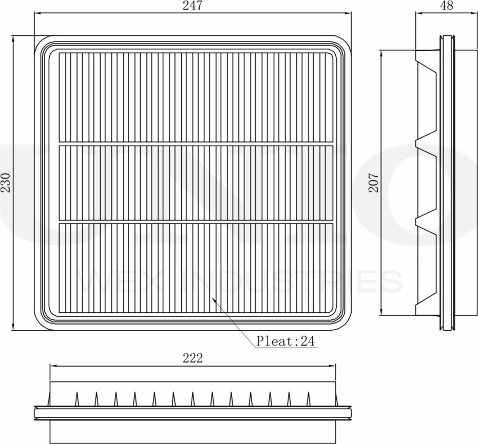 Фильтр воздушный (Unio). Артикул FLT-10021