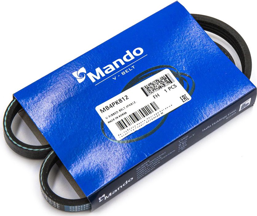Приводной ремень поликлиновой Mando для Honda Integra III 1997-2001. Артикул MB4PK812