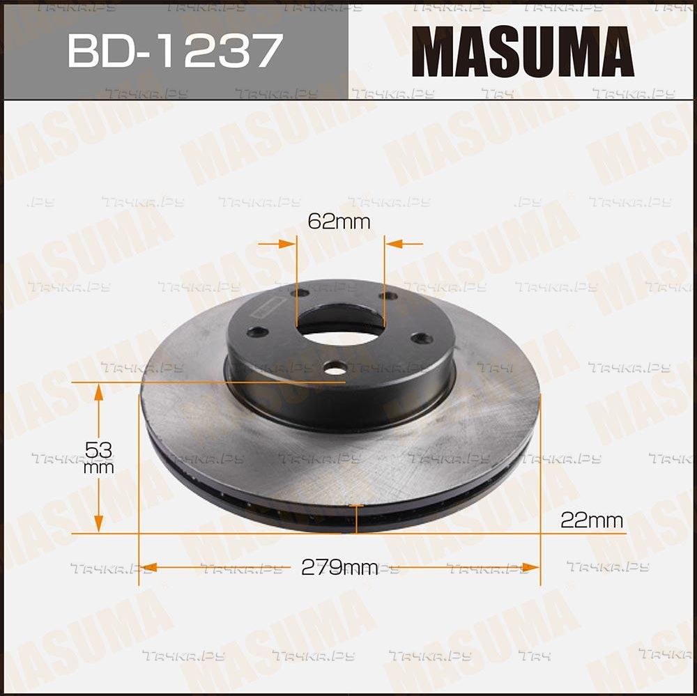 Тормозной диск Masuma. Артикул BD-1237