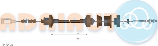 Трос сцепления Adriauto для Fiat Ducato II 1994-2002. Артикул 11.0195