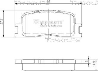 Тормозные колодки Nipparts задние для Lexus ES III 1996-2006. Артикул J3612024