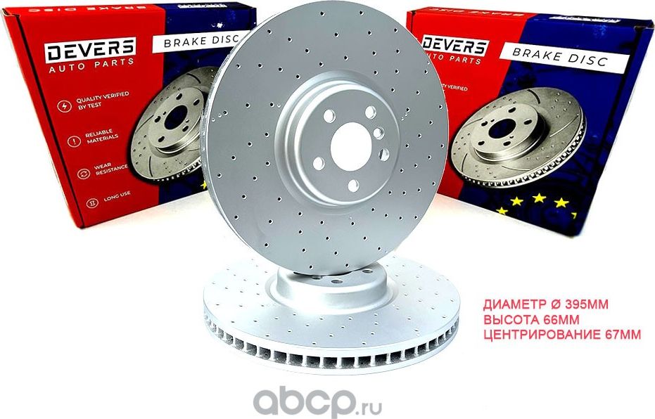 Диск тормозной передний перфорированный, левый (Devers). Артикул 021389977L