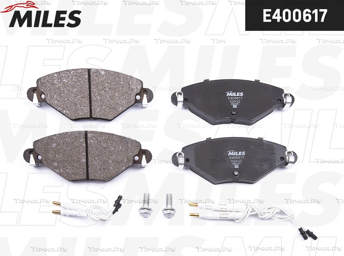 Тормозные колодки Miles (Low-Metallic). Артикул E400617