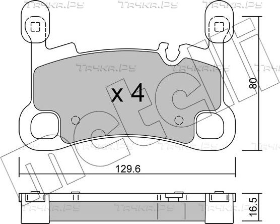 Тормозные колодки Metelli задние для Porsche Cayenne III 2017-2026. Артикул 22-1260-0