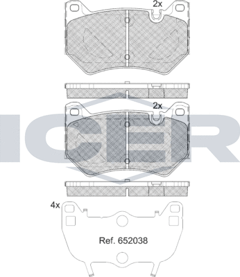Тормозные колодки Icer. Артикул 182380