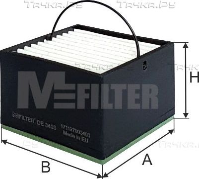 Топливный фильтр MFilter для MAN HOCL 1979-2026. Артикул DE 3403