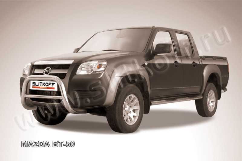 Кенгурятник Slitkoff d76 низкий для Mazda BT-50 I 2006-2011. Артикул MZB002
