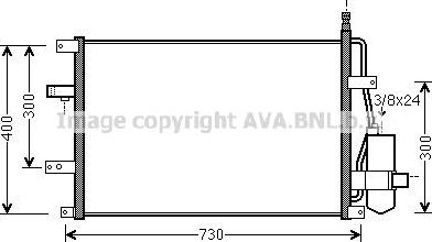 Радиатор кондиционера (конденсатор) AVA для Volvo S60 I 2000-2006. Артикул VO5107D