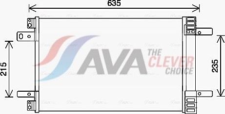 Радиатор кондиционера (конденсатор) AVA (алюминий) для Peugeot 5008 II 2016-2026. Артикул CN5311D