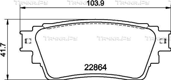 Тормозные колодки Nisshinbo задние для Mitsubishi Eclipse Cross 2017-2026. Артикул NP3056