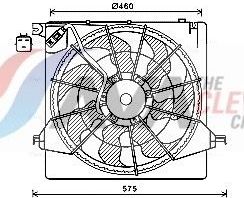 Вентилятор радиатора двигателя AVA. Артикул HY7562