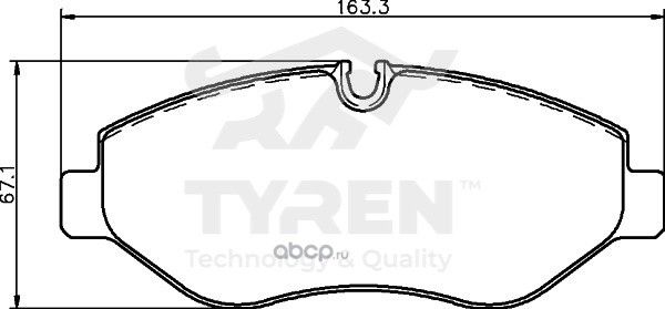 Колодки тормозные дисковые | перед | (Tyren). Артикул TYR1215541