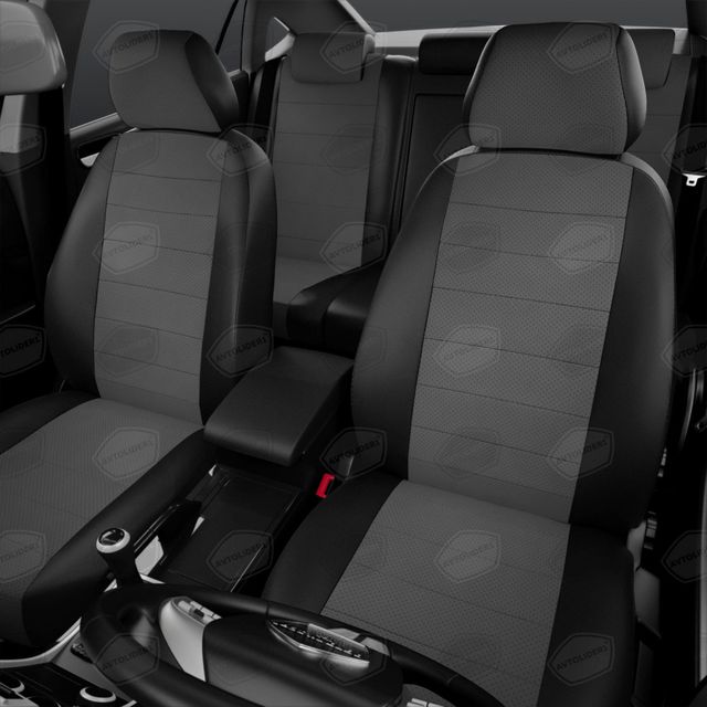 Универсальные чехлы Автолидер на сидения, цвет Черный/Серый. Артикул UEK31-0102