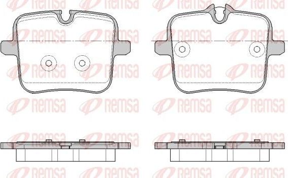 Тормозные колодки Remsa задние для Rolls-Royce Cullinan 2018-2026. Артикул 1954.00